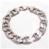 Image 1 : Large Sterling Silver 9mm Mariner Link Bracelet with lobster clasp.  Total weight of 51grams.