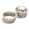 Image 1 : Pair of Sterling Silver Wide Band Ring - Both size 10.5. 2pcs.