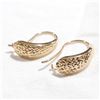 Image 1 : Lady's 10K Yellow Gold Textured Earrings. Total weight of 1.30 grams.