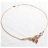 Image 2 : Lady's 14K Yellow gold Diamond and Ruby Necklace. Measures approx.. 16.5" in length with a total wei