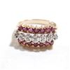 Image 1 : Lady's 10K Ruby & Diamond Ring - Size 6.  Total weight of 3.9 grams.