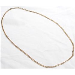 10K 'Canada' 3mm Anchor Link Chain with Lobster Clasp.  Measures 22" in length.  Total weight of 8.5