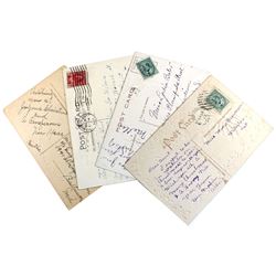 1910-1920 Christmas & New Years Greetings Postcard Collection. Postcards contain personal greetings,