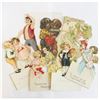 Image 1 : Estate Lot Antique Victorian Die-cut Greeting Cards. You will receive 7 Cards, mainly Valentines Day