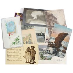 Estate Lot 1901-1918 Postcard Lot. You will receive a variety of Postcards with postal stamps dating