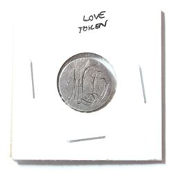 Canada Silver Victorian  10-cent -M.L.C- 'Love Token'.