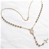 Image 2 : Lady's "turkey' Tri-Colour 10K Gold Plated Rosary Necklace.  Measures Approx. 16" long with a 3.5" D