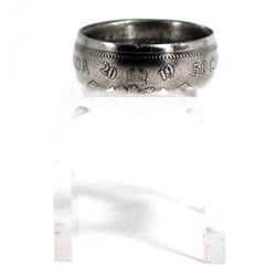 2019 Canada Silver 50ct Coin Custom Jewellery Ring Size 7.5 - Made from a real 50-cent coin!