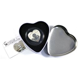 2013 Republic of Cameroon "Heart of Love" 1000 Franc Sterling Silver Coin Encapsulated in Deluxe Hea