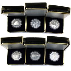 1982-1986 & 1988 Stratford Festival .999 fine silver medallions ( Tax Exempt). 6pcs