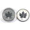 Image 1 : 2012 Dragon & 2015 Sheep Canada Privy Mark $5 Silver Maple Leaf (toned). (Tax Exempt)
