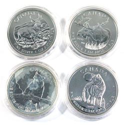 2011,2012 & 2013 Canada wildlife series 1oz .9999 fine silver coins ( Tax Exempt). Coin include 2011