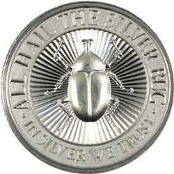 2oz .999 Fine Rhinoceros Beetle High Relief Silver Round (Tax Exempt)