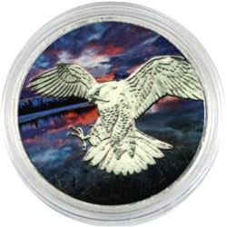 2014 Canada 1oz Coloured Peregrine Falcon .9999 Fine Silver Coin (TAX Exempt)