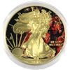 Image 1 : 2015 USA 1oz  Dead Pool Gold plated  & Coloured .999 Fine Silver Eagle in Capsule. (TAX Exempt)