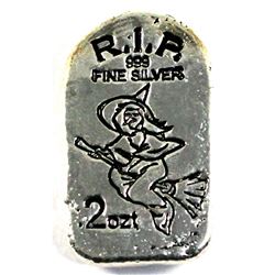 Monarch Precious Metals 2oz R.I.P. Witch .999 Fine Silver (TAX Exempt).