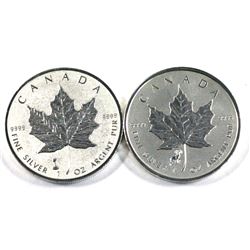 2015 Year of the Ram & 2018 Canada $5 Edison Light Bulb  1oz .9999 Fine silver maple leaf (Tax Exemp