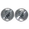 Image 2 : 2019 & 2020 Canada 1oz .9999 fine silver maple leaf ( Tax Exempt). 2pcs