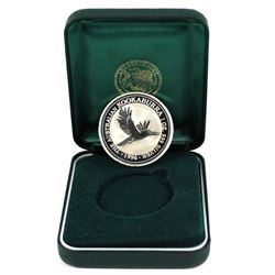 1996 Australia 1oz .999 Fine Silver Kookaburra in Green Perth Mint Display Box. TAX Exempt.