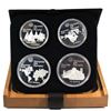 Image 1 : 1976 Canada Montreal Olympics Series I $5 & $10 4-coin Sterling Silver proof Set in Original Packagi