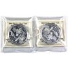 Image 1 : Pair of 2014 Exploring Canada series $15 Gold Rush fine silver coins (Tax Exempt) Coins come encapsu
