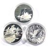 Image 1 : 2005 Georgian bay, 2005 Pacific Rim & 2006 Tall ship Ketch $20  Fine Silver coins encapsulated ( Tax