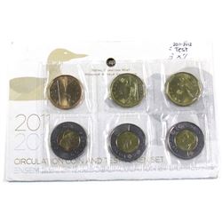 2012 Canada $1 and $2 Circulation Coins and Test Token Set