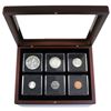 Image 1 : 1956  Silver Proof-Like year set in mahogany finish display case.