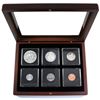 Image 1 : 1961  Silver Proof-Like year set in mahogany finish display case.
