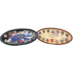 1999 & 2000 Nestle Official RCM Commemorative Oval Shaped Display holder with Coins and Token. Some 