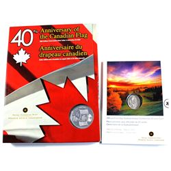 2005 Canada Uncirculated Dollar with Interactive CD-ROM & 2005 Canada Saskatchewan 25-cent first Day