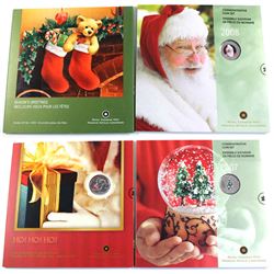 2005,2006,2007 & 2018 Canada Commemorative holiday gift sets. 4pcs