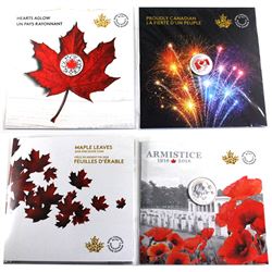 5x Canada commemorative silver coins (Tax Exempt): 2017 Canada $5 Proudly Canadian Glow-in-the-Dark 