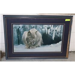 ROBERT BATEMAN "LYNX" PRINT IN FRAME