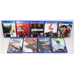 LOT OF 9 PLAYSTATION 4 GAMES