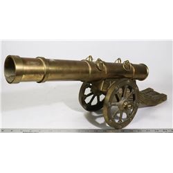 BRASS CANON STATUE 24" WIDE