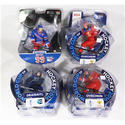 FLAT OF 4 HOCKEY FIGURES INCLUDING WAYNE