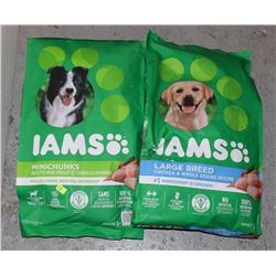 TWO BAGS OF IAMS DOG FOOD