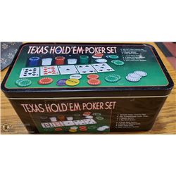 TEXAS HOLD'EM POKER SET IN CASE
