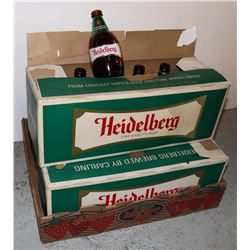 HEIDELBERG BEER BOTTLES IN ORIGINAL BOX - LOT OF 3