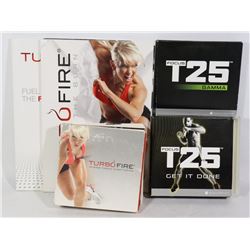BEACHBODY TURBO FIRE AND T25 WORKOUT DVDS