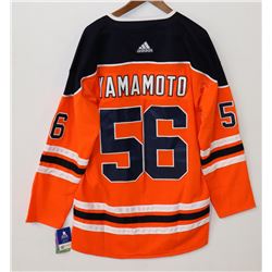 NEW EDMONTON OILERS KIALER YAMAMOTO JERSEY