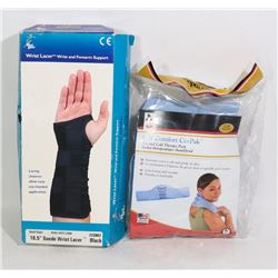SUEDE WRIST LACER & HOT/COLD THERAPY PACK