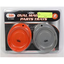 NEW 2PC OVAL MAGNETIC PARTS TRAYS