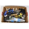 Image 1 : FLAT OF ASSORTED TOOLS INCLUDING TAPE MEASURE,