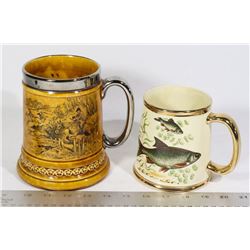 TWO (2) VINTAGE STAFFORDSHIRE MUGS