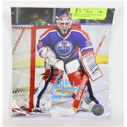 EDMONTON OILERS GRANT FUHR SIGNED 8X10 PHOTO