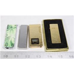 BUTANE LIGHTERS- LOT OF 4 ASSORTED