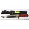 Image 1 : NEW STAINLESS STEEL, WOOD-HANDLED BOWIE KNIFE