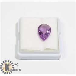 #94-PURPLE AMETHYST GEMSTONE PEAR SHAPE 3.5ct